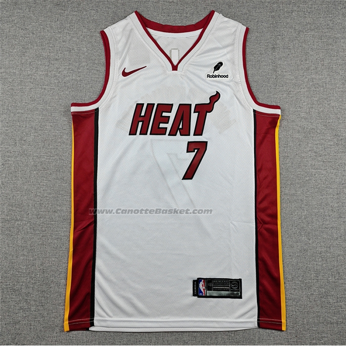 Maglia Miami Heat Giannis Antetokounmpo No 7 Association Bianco